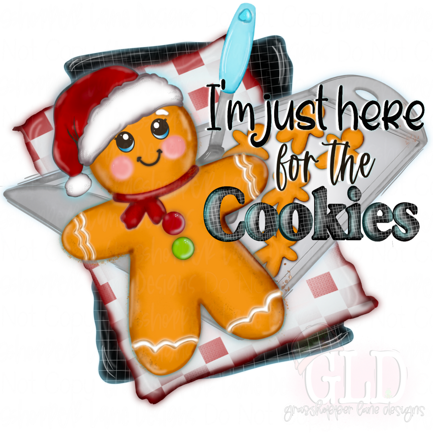Kitchen Towels - Just Here for the Cookies