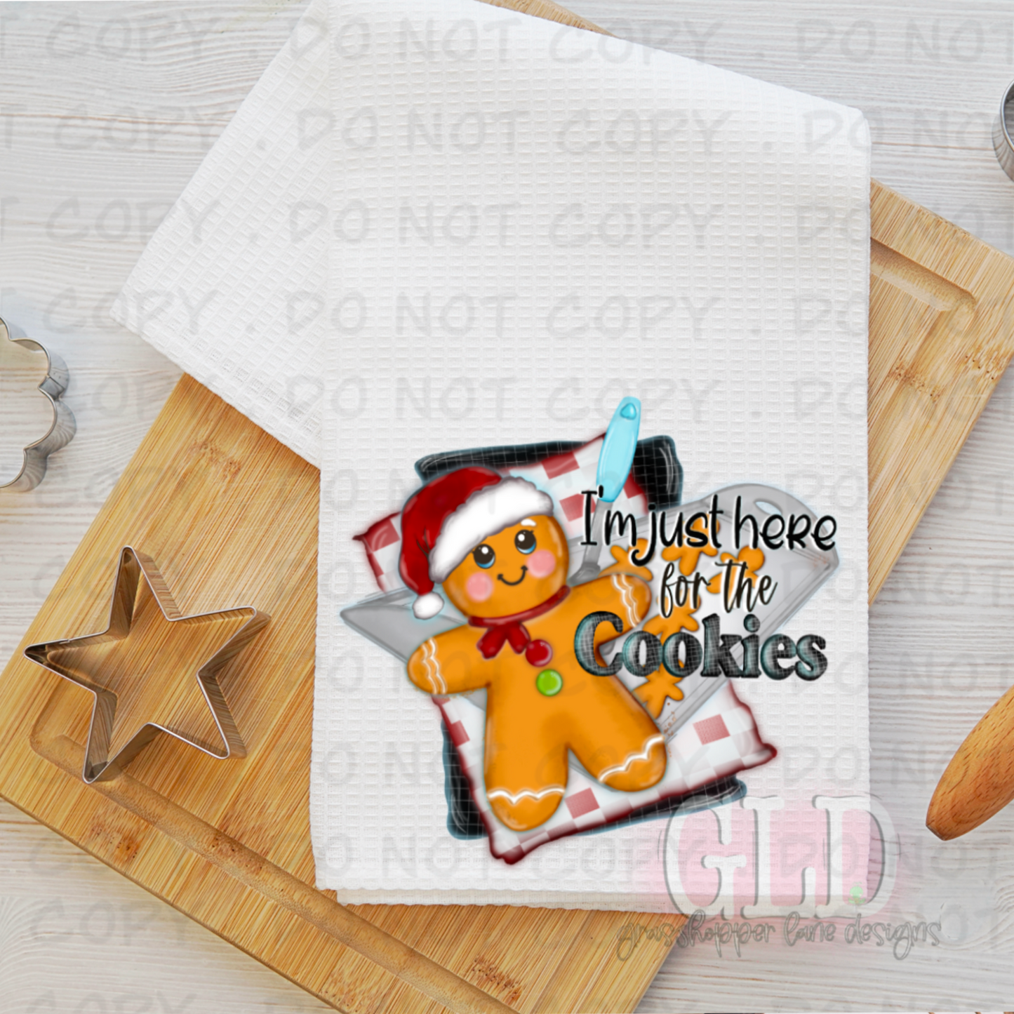 Kitchen Towels - Just Here for the Cookies