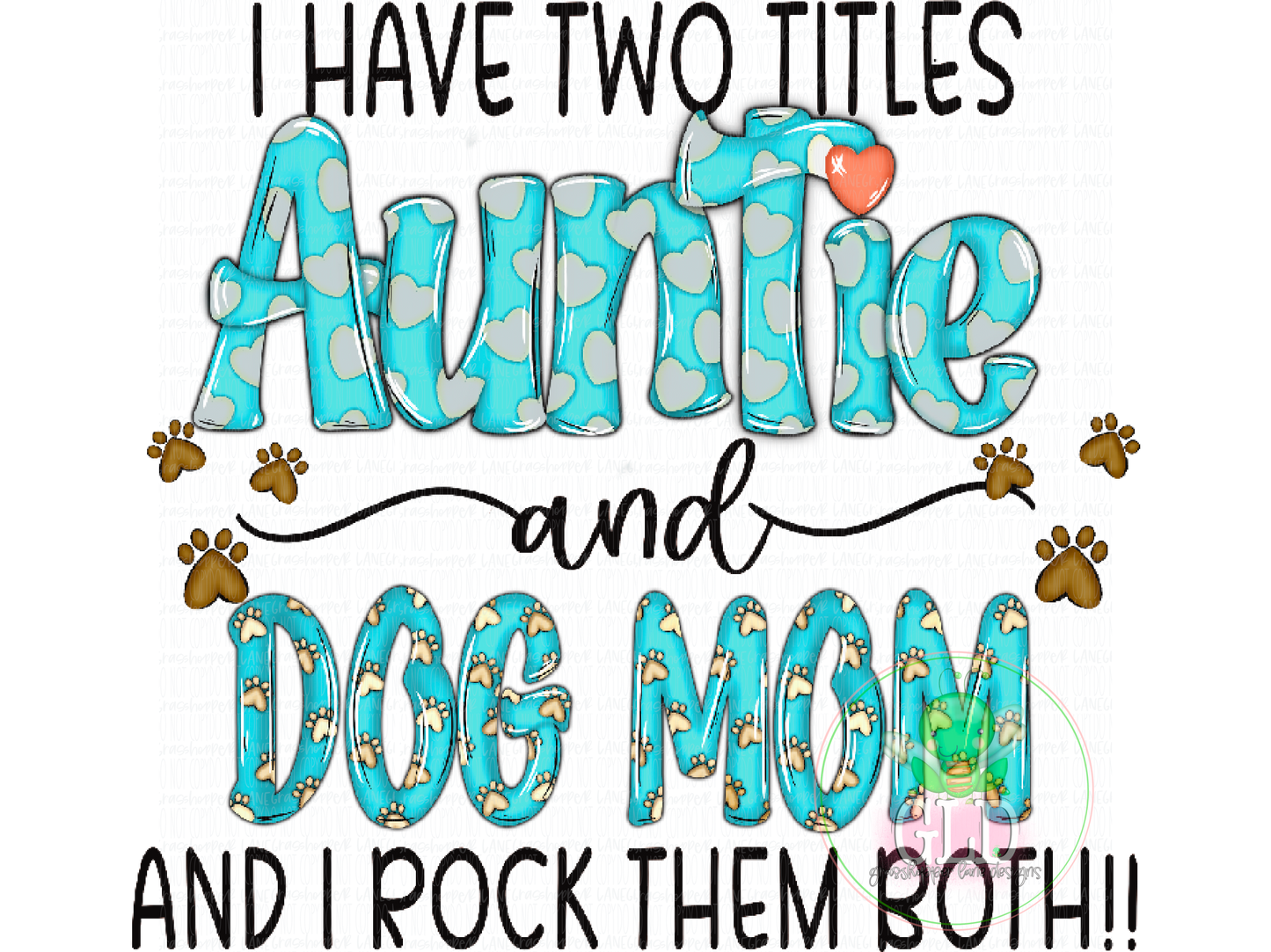 Fur Babies - Auntie and Dog Mom - Crew Neck - White