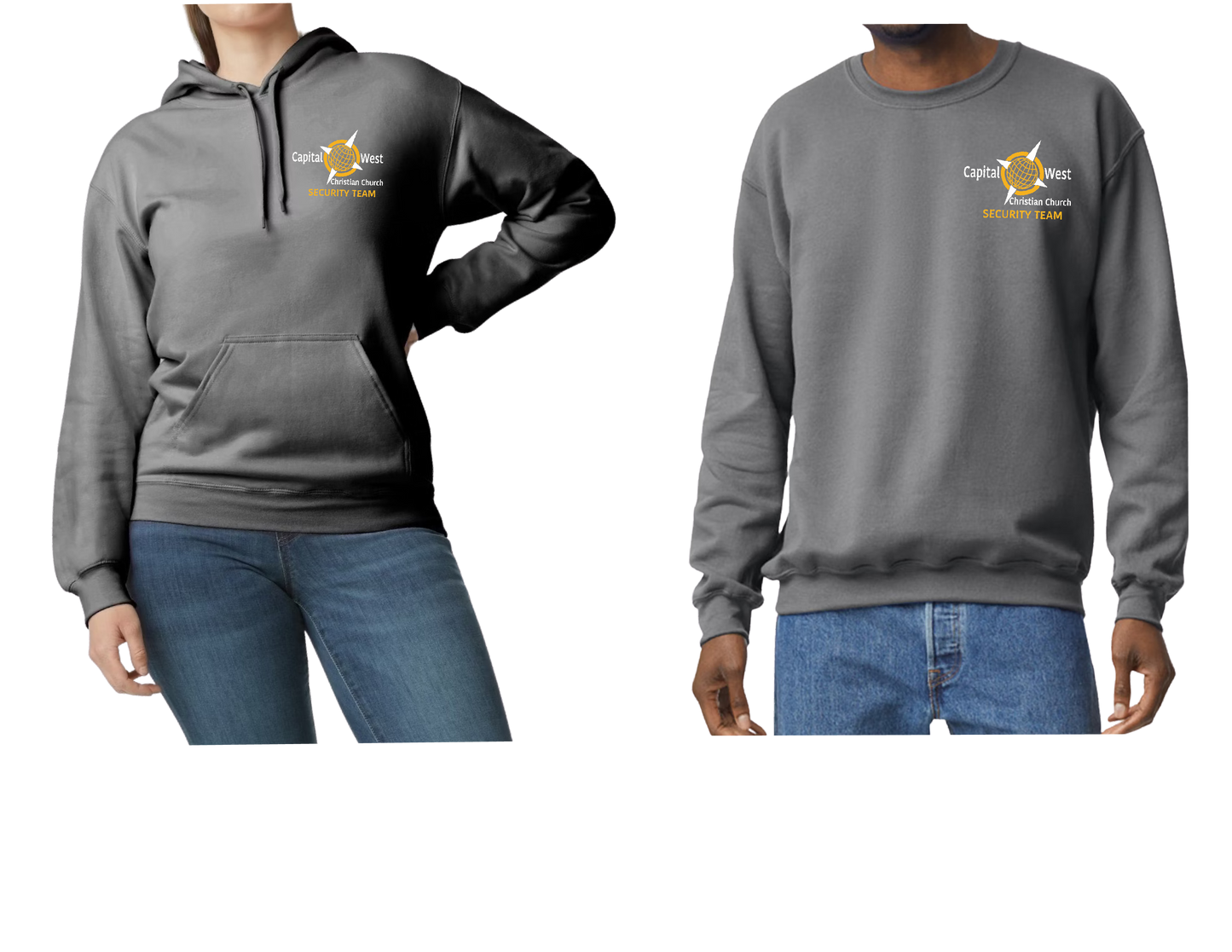 Custom - Hoodie with Pocket Logo - Charcoal CWCC