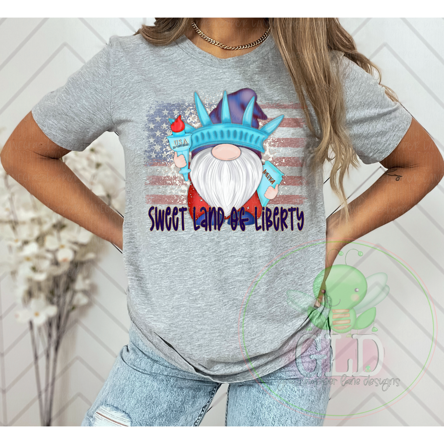 Red, White & Blue Gnome Style Tshirt