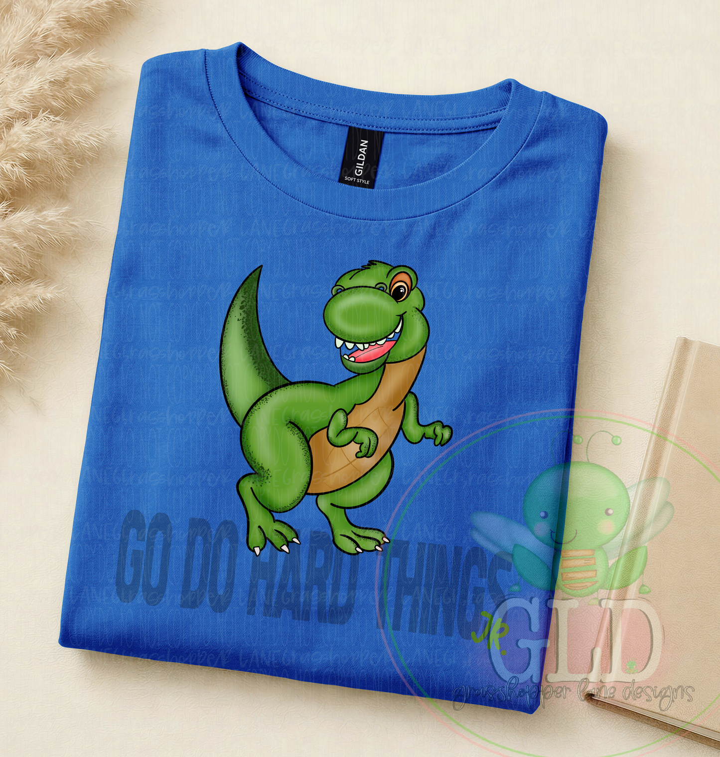 Go Do Hard Things-Sam-Asaurus Rex @12th_C Youth T-Shirt