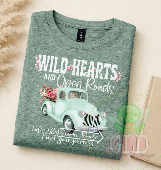 Wild Hearts & Open Roads | Vintage Truck Graphic Tee