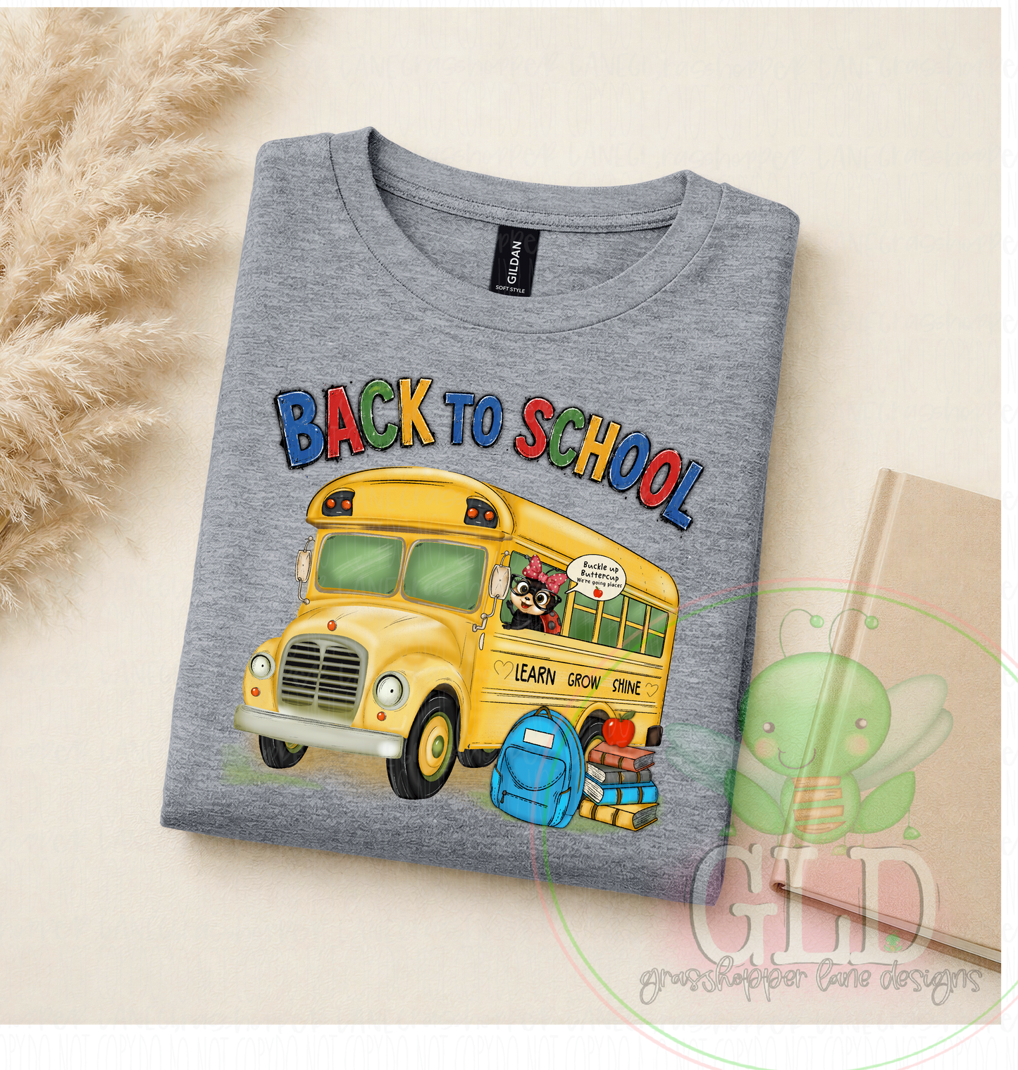 Adult Vintage Back to School Bus Shirt | Teacher Shirt | Bus Driver Shirt | Learn Grow Shine Tee | School Staff Shirt | First Day of School|Doris