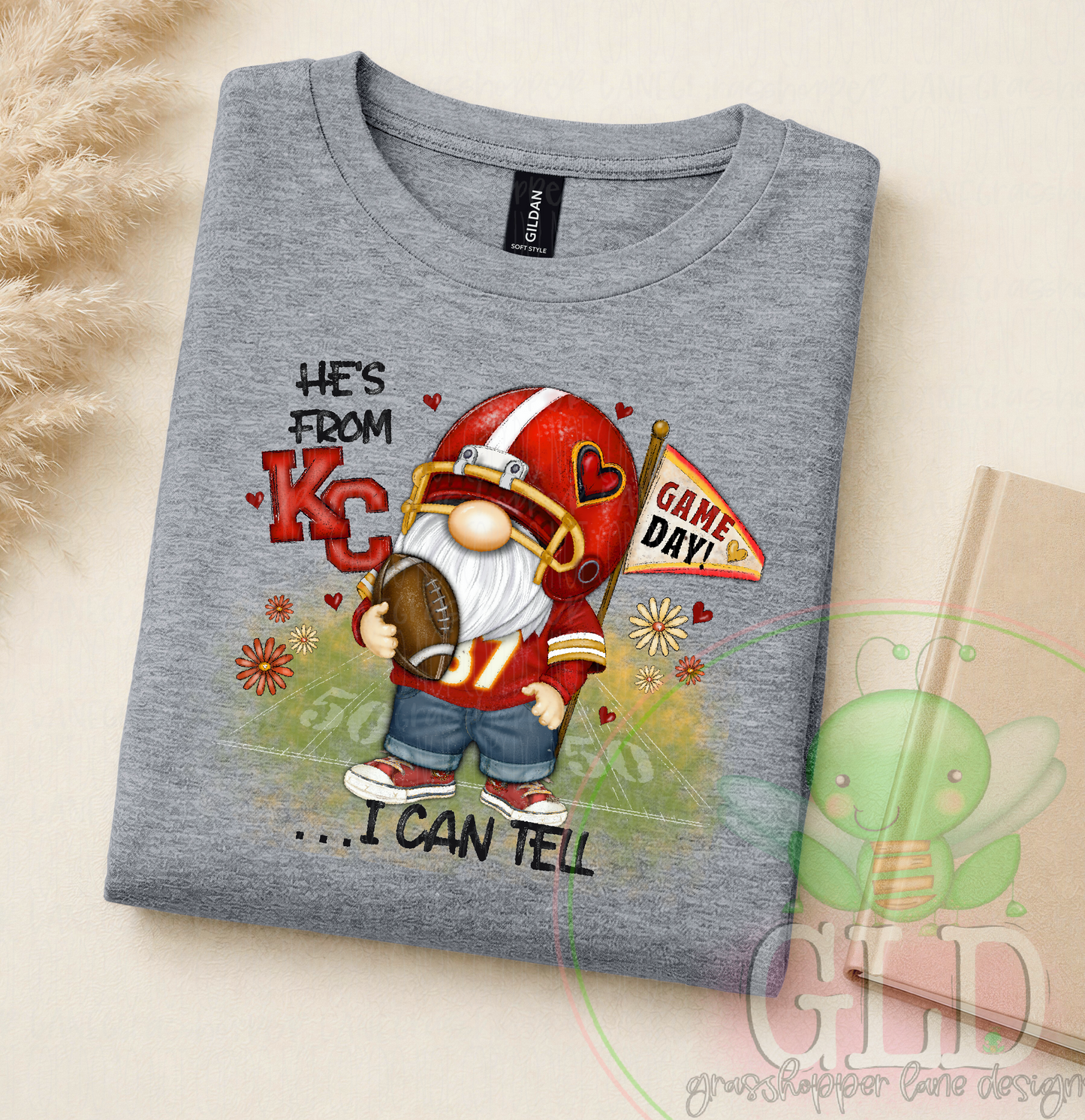 He's From KC... I Can Tell | Football Fan Gnome Graphic Tee