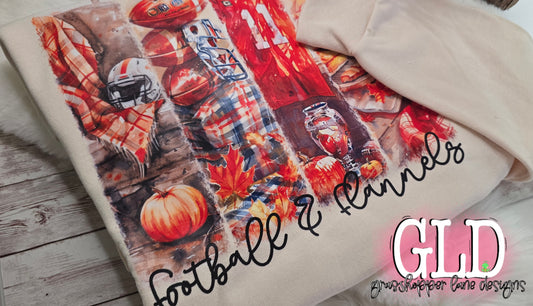 Footballs & Flannel - Sweet Cream - Sweatshirt