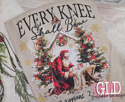 Christmas- Every Knee Shall Bow - Long Sleeve Tee